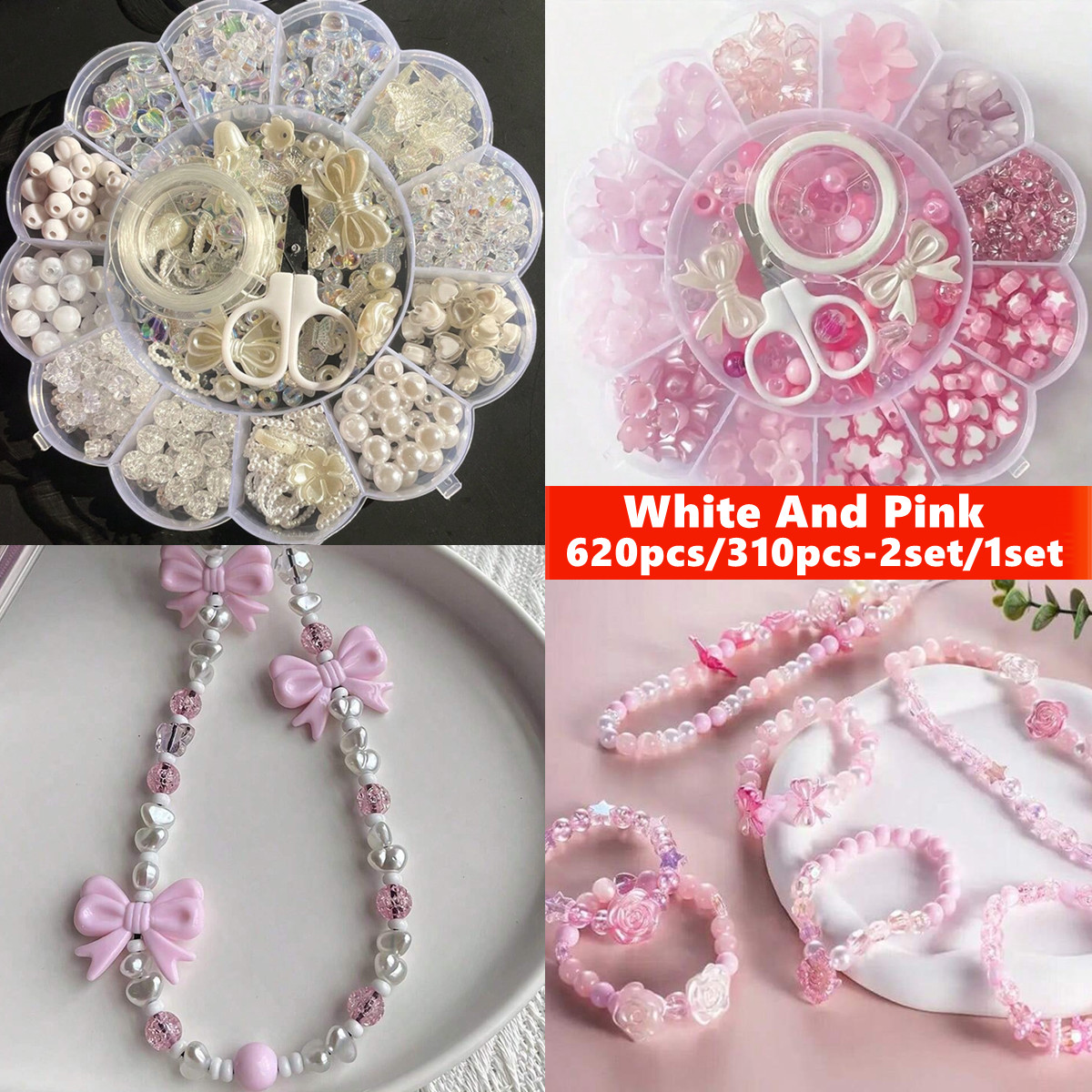 Jewelry Making Birthday Party - 2 Conjuntos/1 Conjunto de Contas Soltas