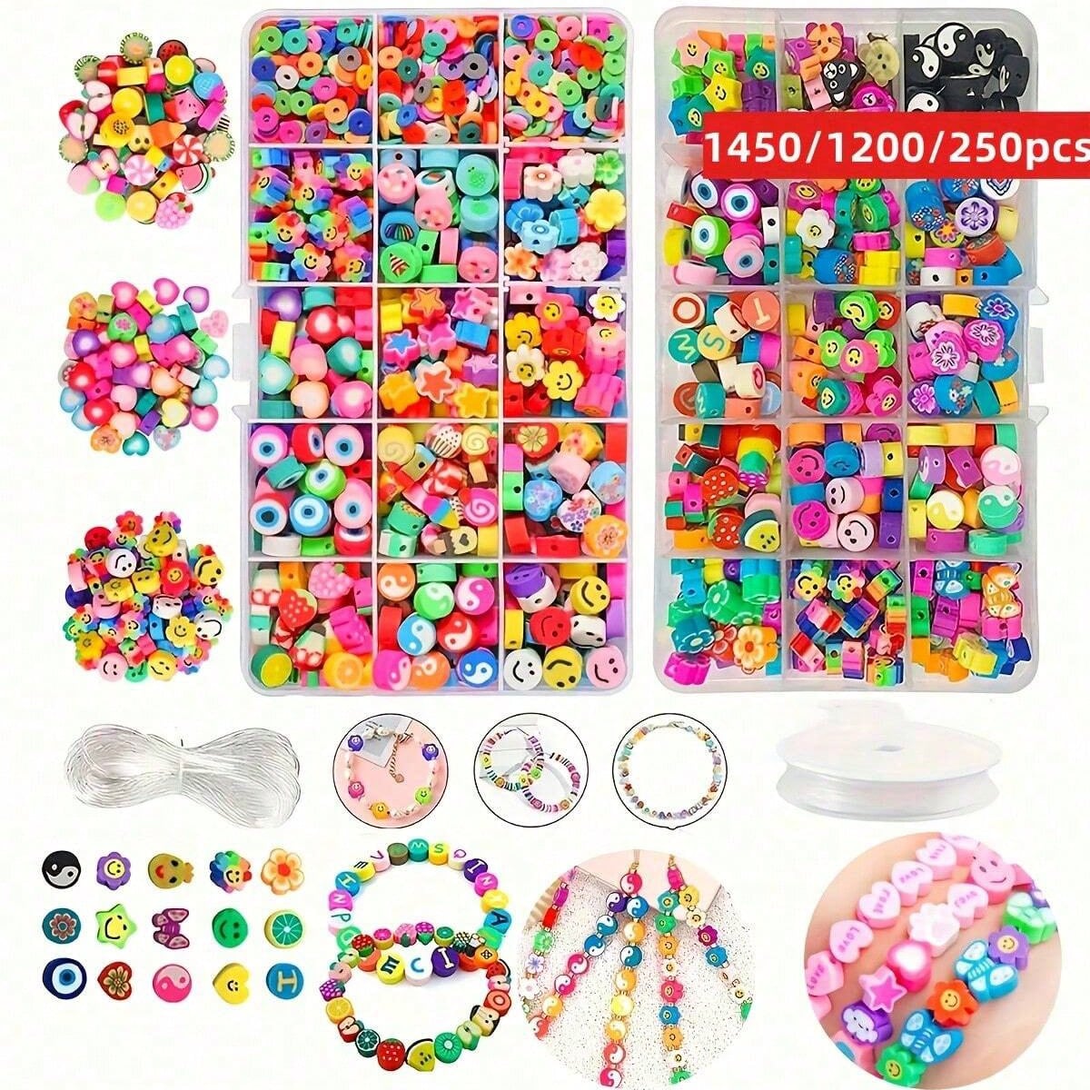 Jewelry Making Birthday Party - Conjunto de 1450/1200/250 peças de Contas