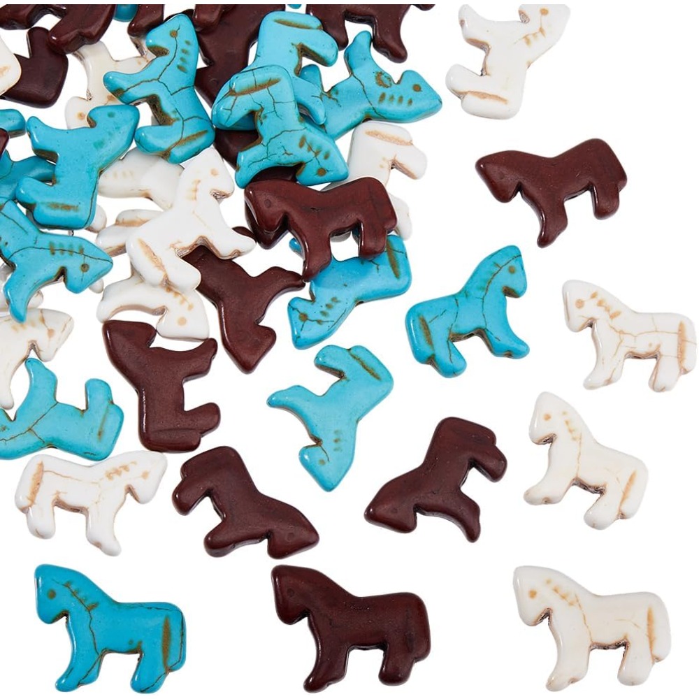 Jewelry Making Charms - 45 pçs sintético turquesa contas encantos
