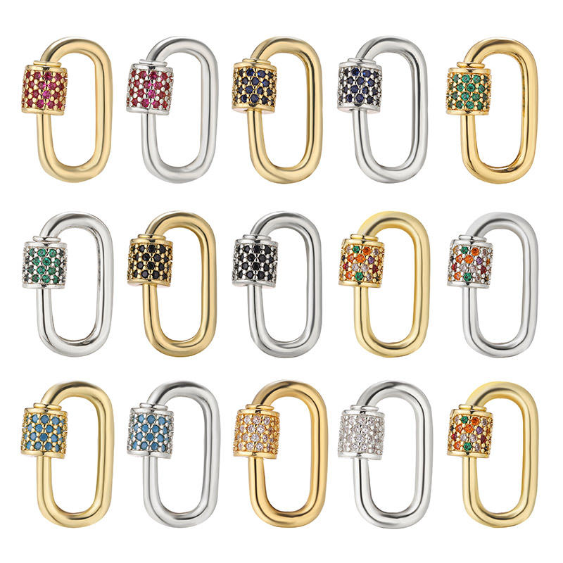 Jewelry Making Charms - Juya diy arco-íris encantos carabiner prendedor