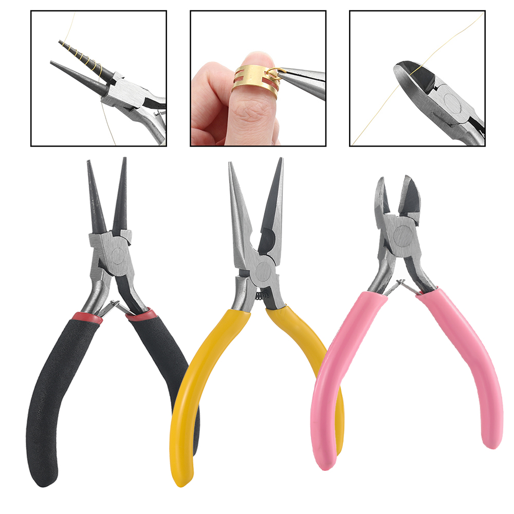 Jewelry Making Round Nose Pliers - 3 pçs/set 3 estilos alicate de