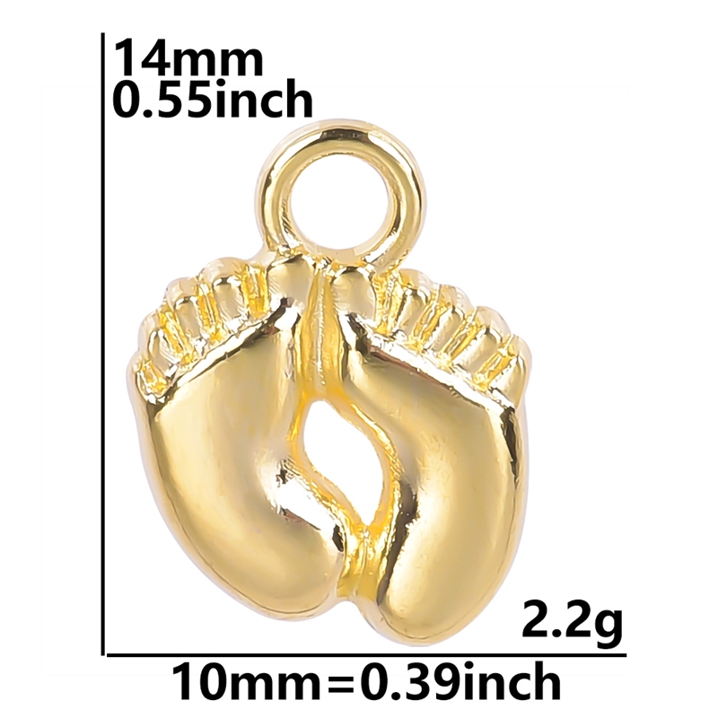 20-50 pçs encantos pés do bebê - Jewelry Making 3 Year Old avaliação e preço