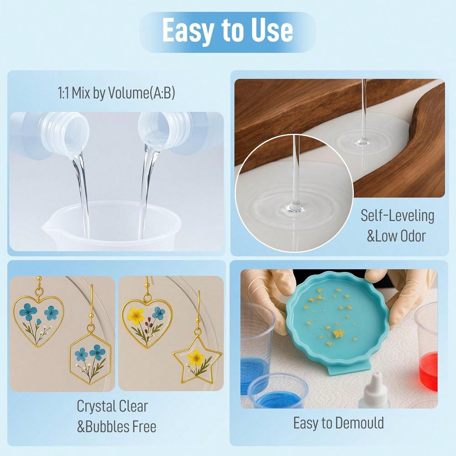 Resina Epóxi Cristalina 1:1, K - Resin Mold Jewelry avaliação e preço