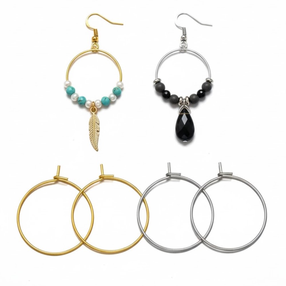 50 Peças de Brincos de Argola  - Jewelry Making Charms avaliação e preço