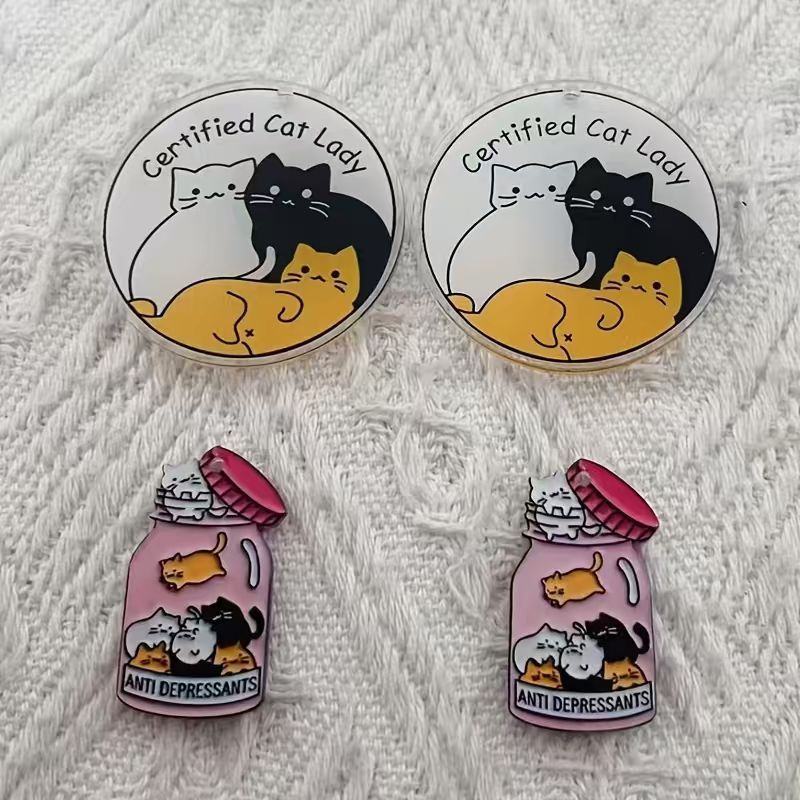Pingente de gato fofo em acríl - Jewelry Making Birthday Party avaliação e preço