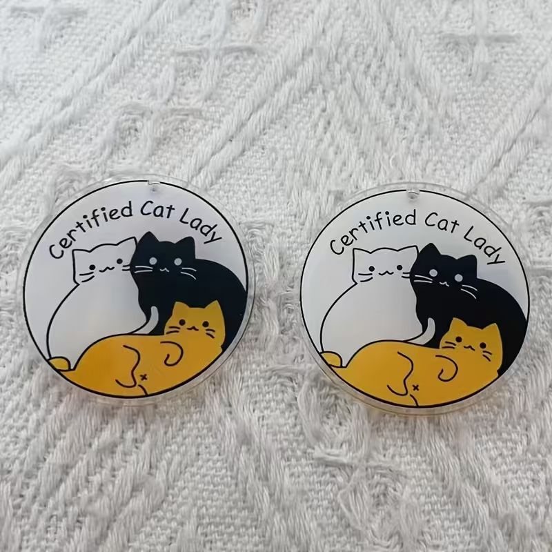 Pingente de gato fofo em acríl - Jewelry Making Birthday Party avaliação e preço