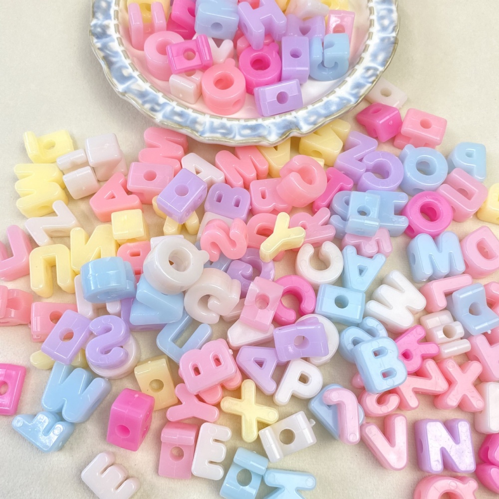 10/50/100PCS Contas de Letras  - Jewelry Making Course avaliação e preço
