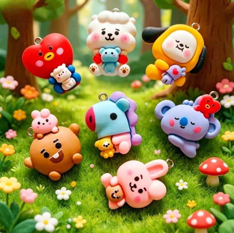 7 peças de pingentes de resina - Jewelry Making Charms avaliação e preço