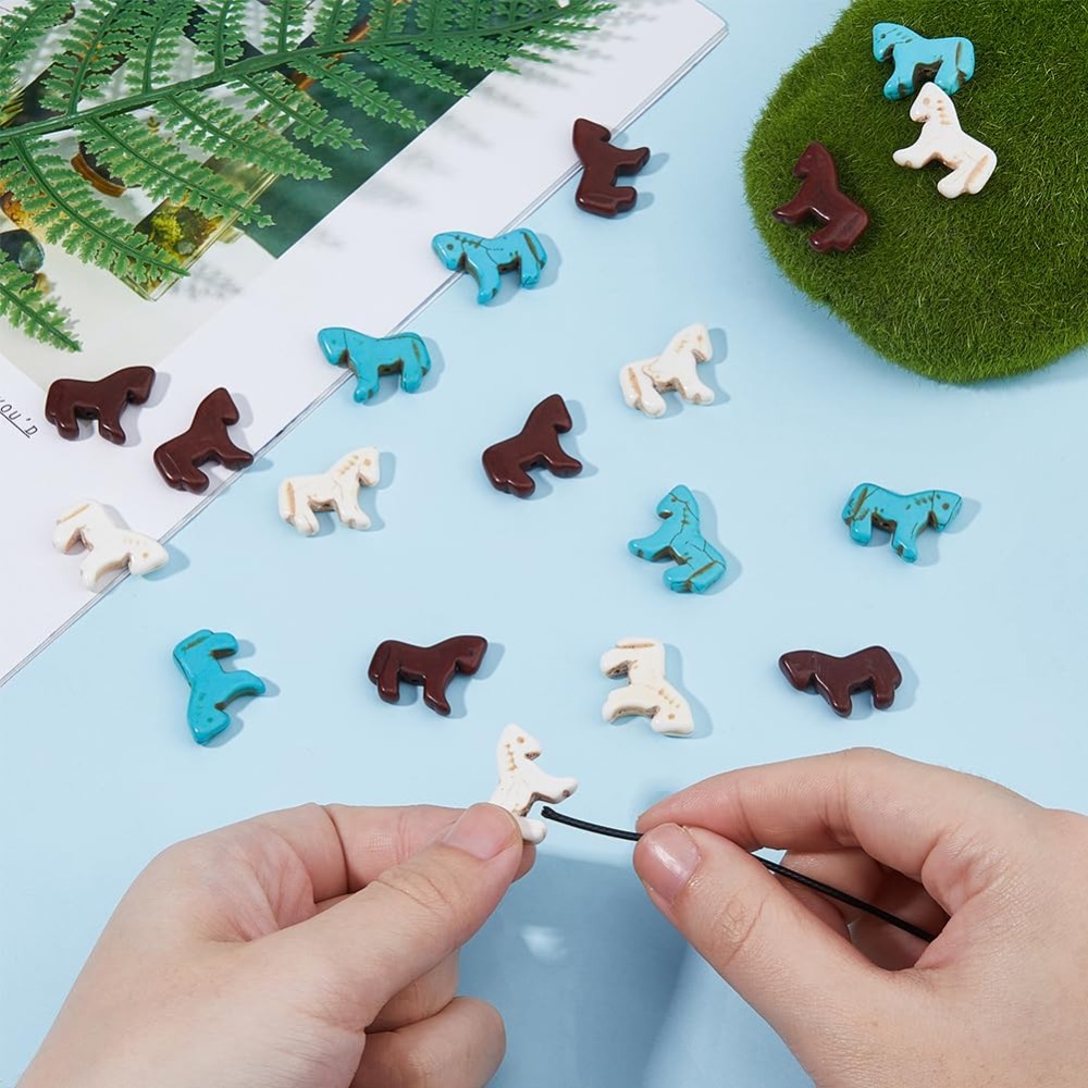 45 pçs sintético turquesa cont - Jewelry Making Charms avaliação e preço